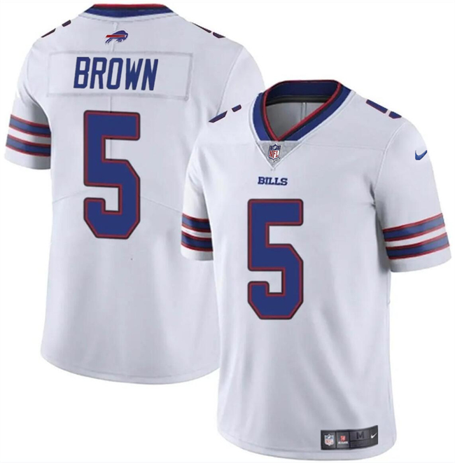 Men's Buffalo Bills #5 Anthony Brown White 2024 Vapor Untouchable Limited Football Stitched Jersey